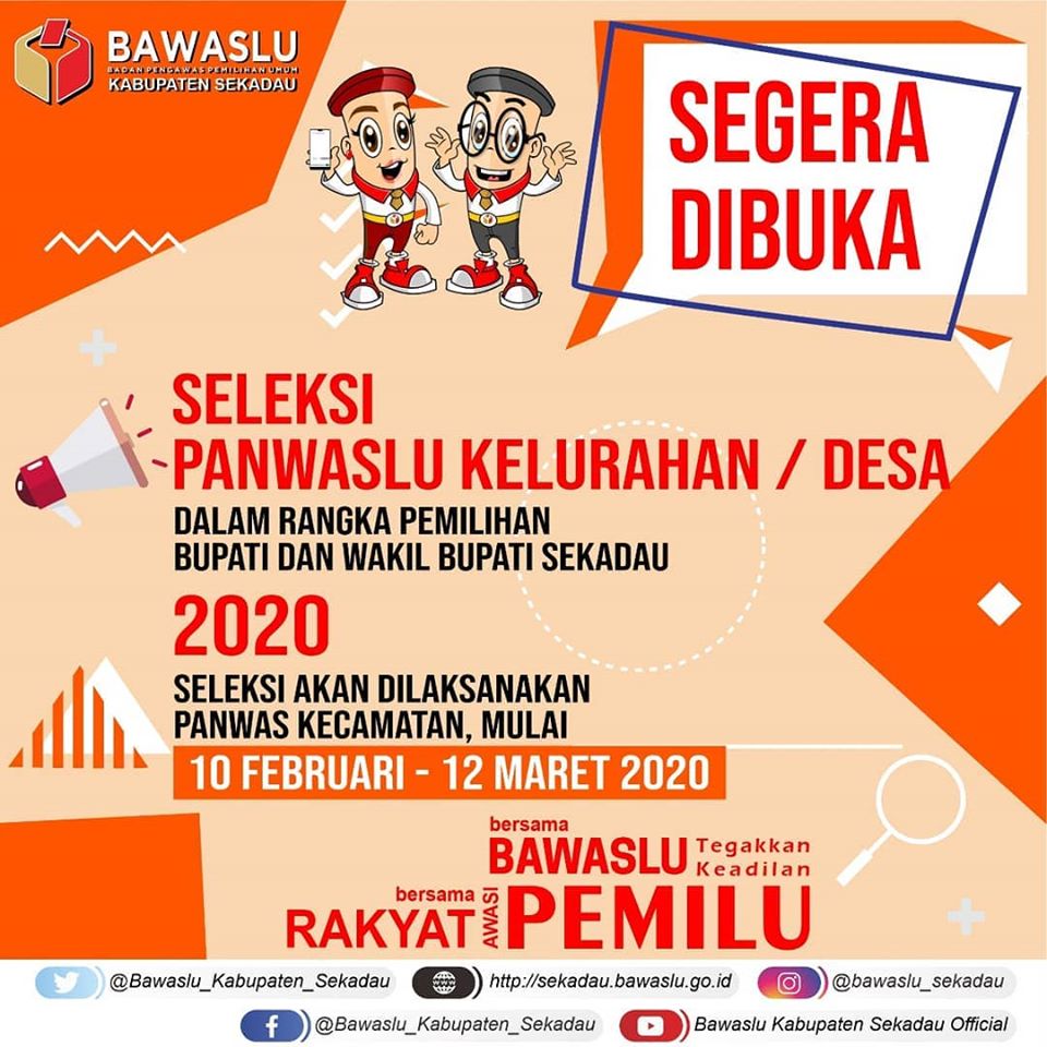 Seleksi Panwaslu Kelurahan dalam rangka Pilkada 2020