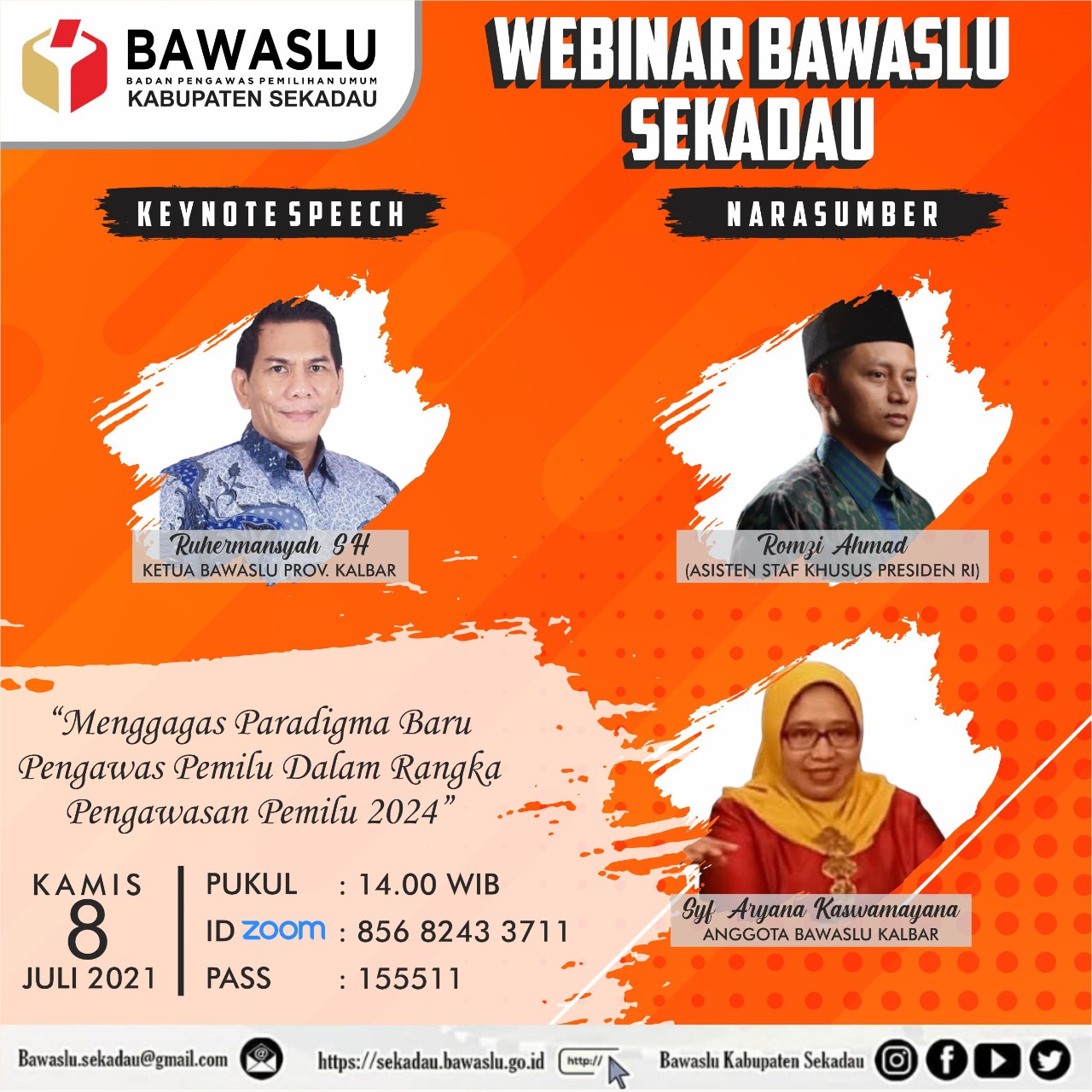 Bawaslu Sekadau gelar Webinar Daring untuk menyongsong Pemilu 2024