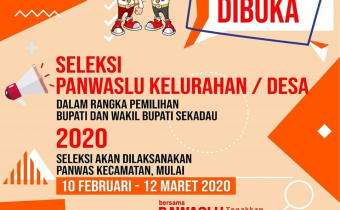 Seleksi Panwaslu Kelurahan dalam rangka Pilkada 2020