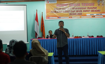 Rapat kerja teknis dalam rangka pengawasan tahapan pemilihan Bupati dan Wakil Bupati Tahun 2020