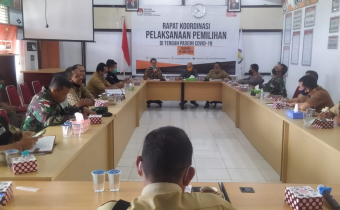 Bawaslu Sekadau menghadiri undangan Rapat kordinasi pelaksanaan pemilihan ditengah pandemi covid-19