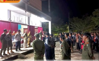 Apel sebeblum penertiban APK di Gudang Logistik KPU Sekadau